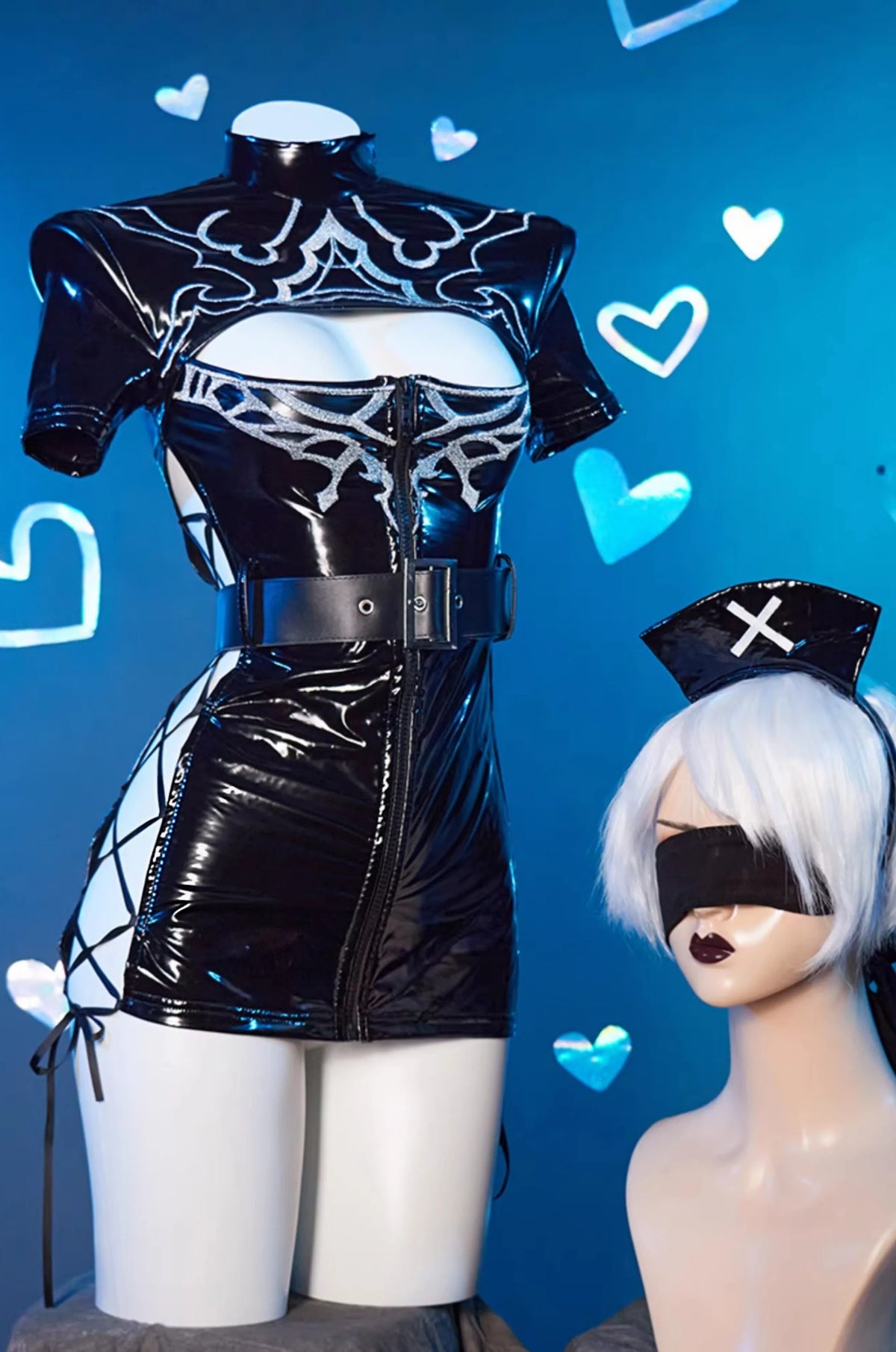 NieR Automata 2B Fan-made Gothic Nurse Cosplay Costume