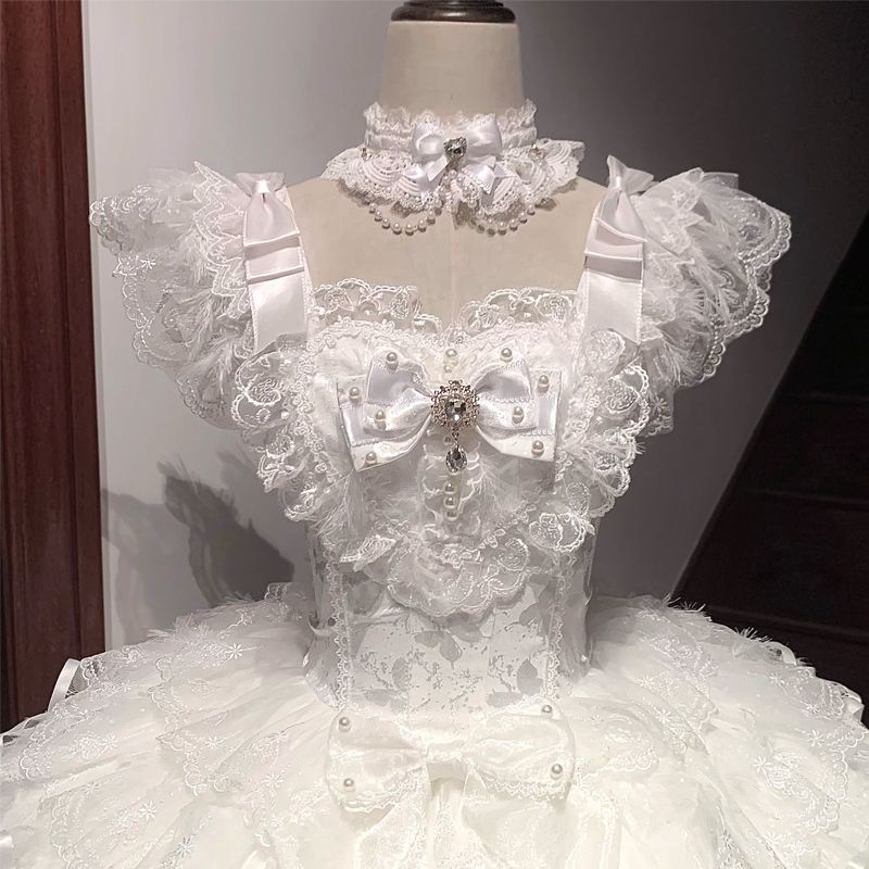 Lolita Ballet Lace Chiffon JSK Dress LS1025