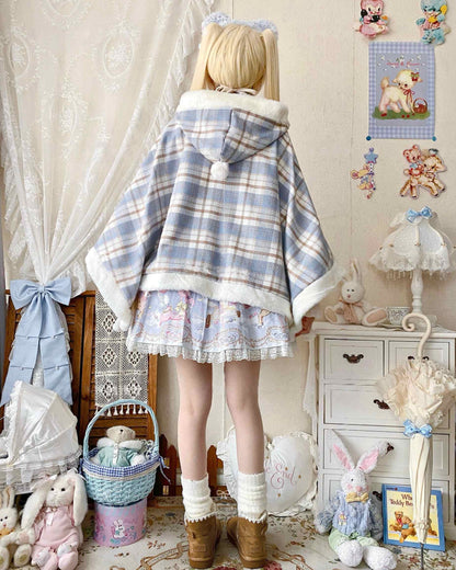 Lolita Plaid Cape Coat LE1007