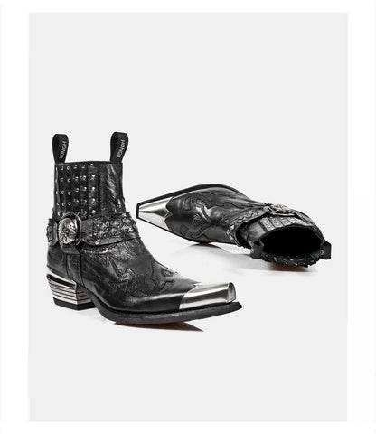 Black Gothic Ankle Boots LE5012