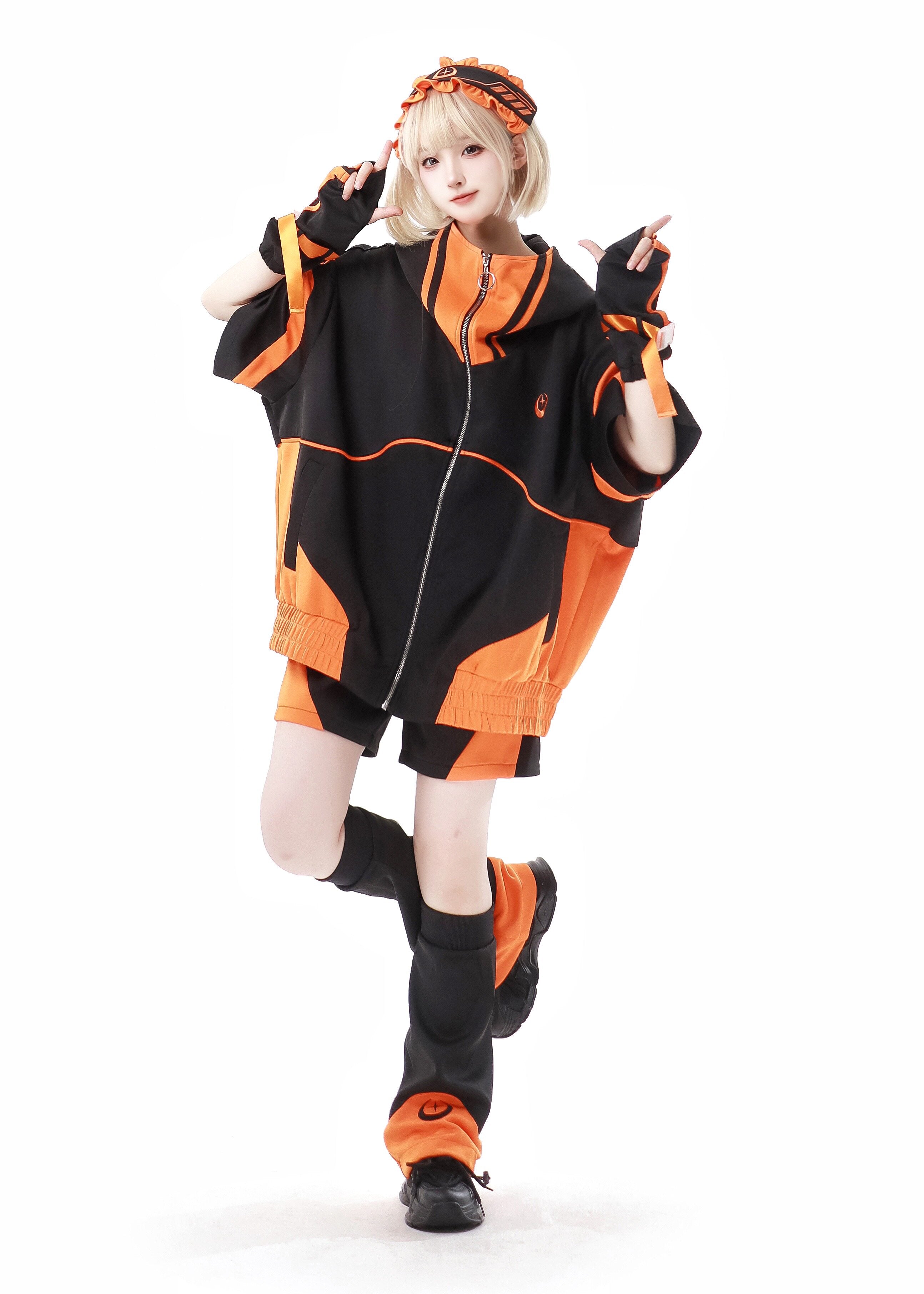 Star Signal Anime Graphic Short-Sleeve Techwear Set