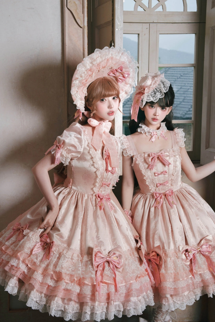 Satin Rose Sweet Lolita OP JSK Dress