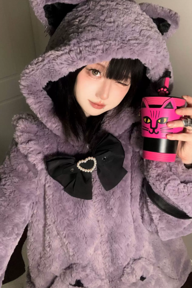 Earthquake Kitty Fluffy Cat Ear J-Style Sweet Cool Lolita Outwear