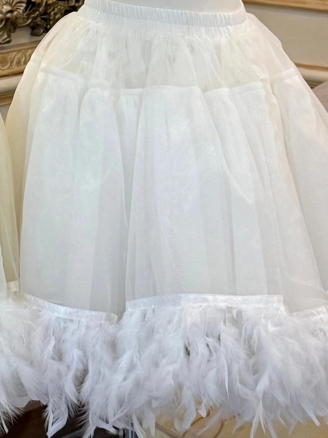 Spirit Peacock Princess Peacock White Gold Evening Gown Dress
