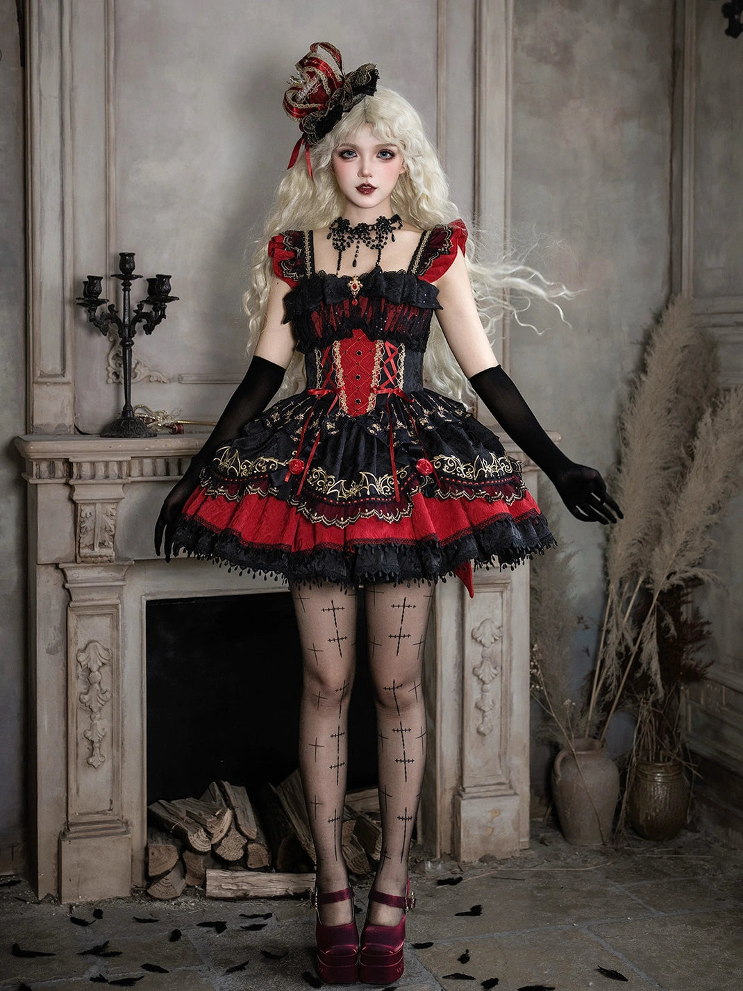 Blood Pact Gorgeous Gothic Style Lolita JSK Dress