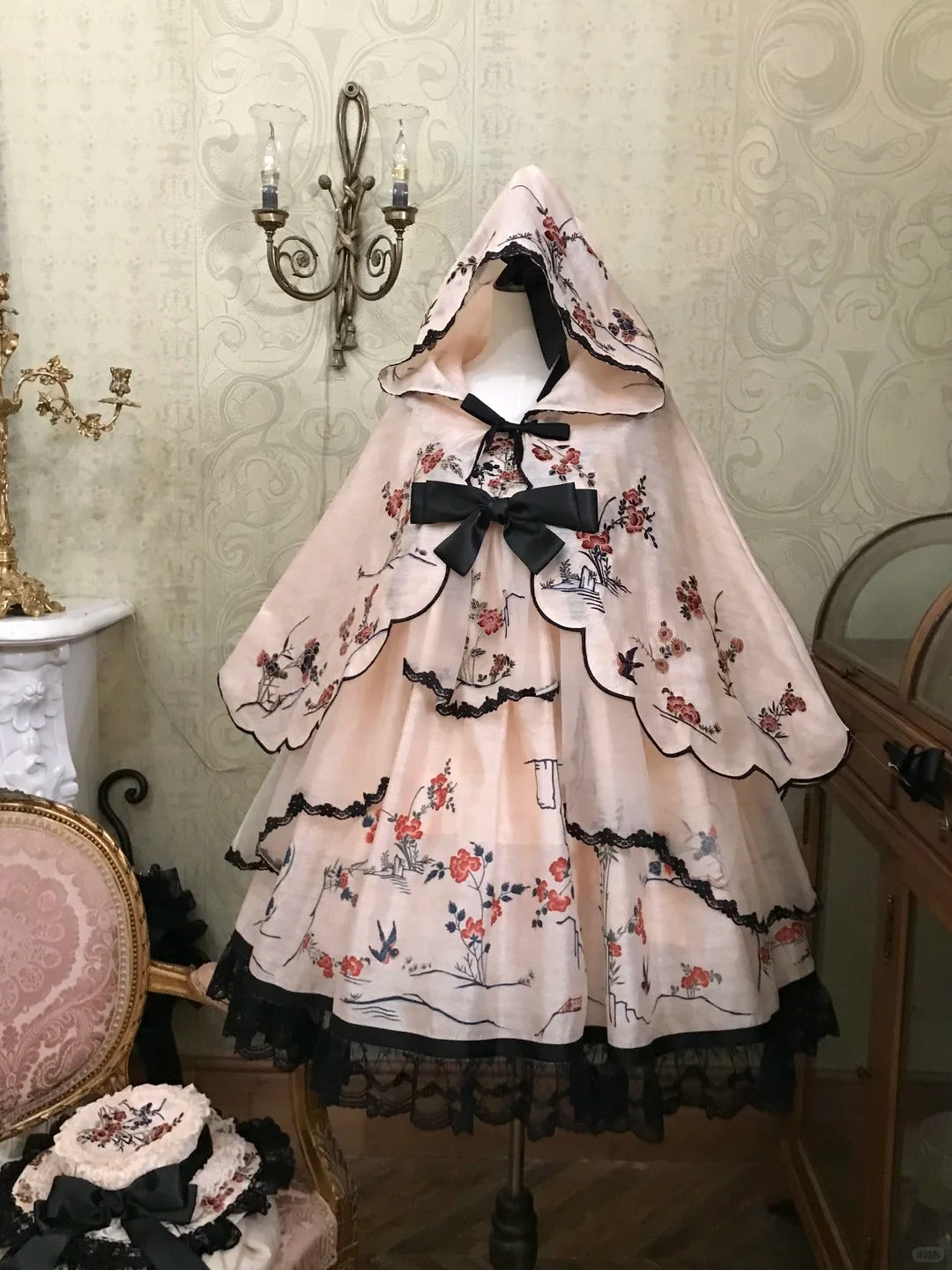 Floral & Bird Amber Japanese Style Dress Set
