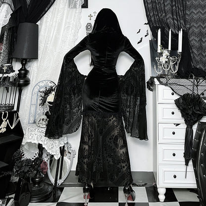 Lolita Gothic dark cloak dress LG1014