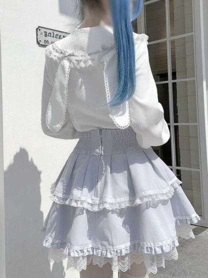 Lolita Kawaii Seisokei Bunny Ear Shirt LR1008