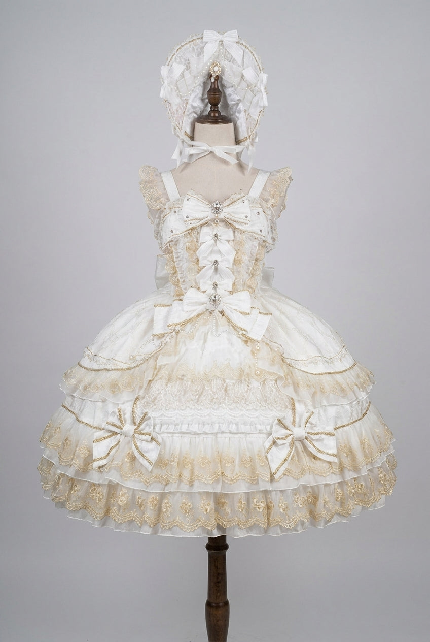 Crown of Gems Lolita White JSK Dress
