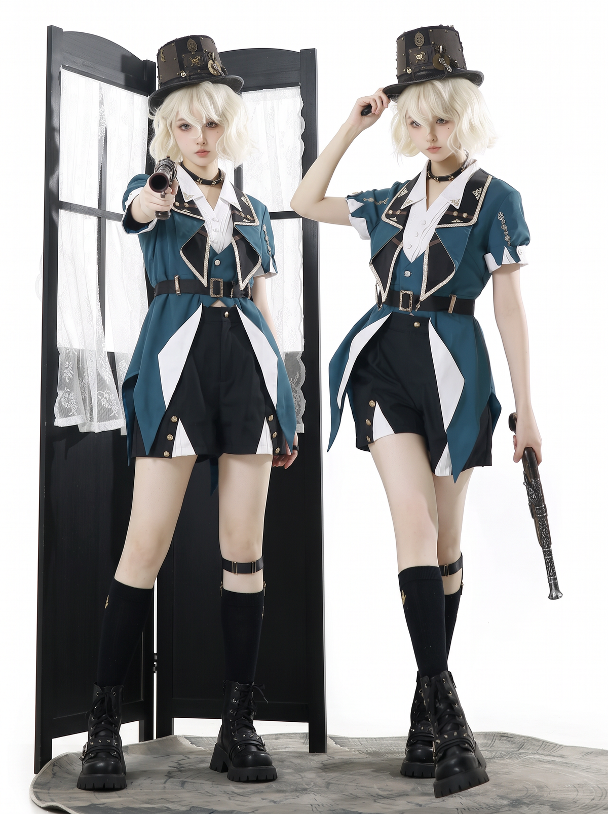 Anliexia Bookstore Gothic Steampunk Academic Lolita Set
