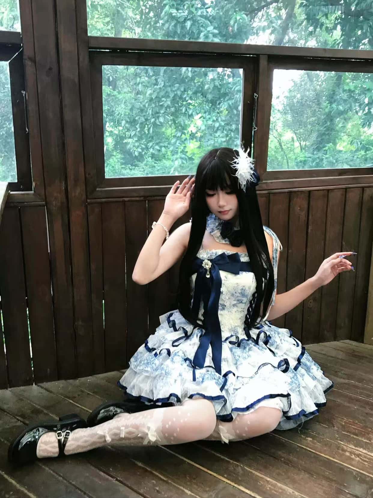 Rainy Celadon Lolita Boned Corset Dress