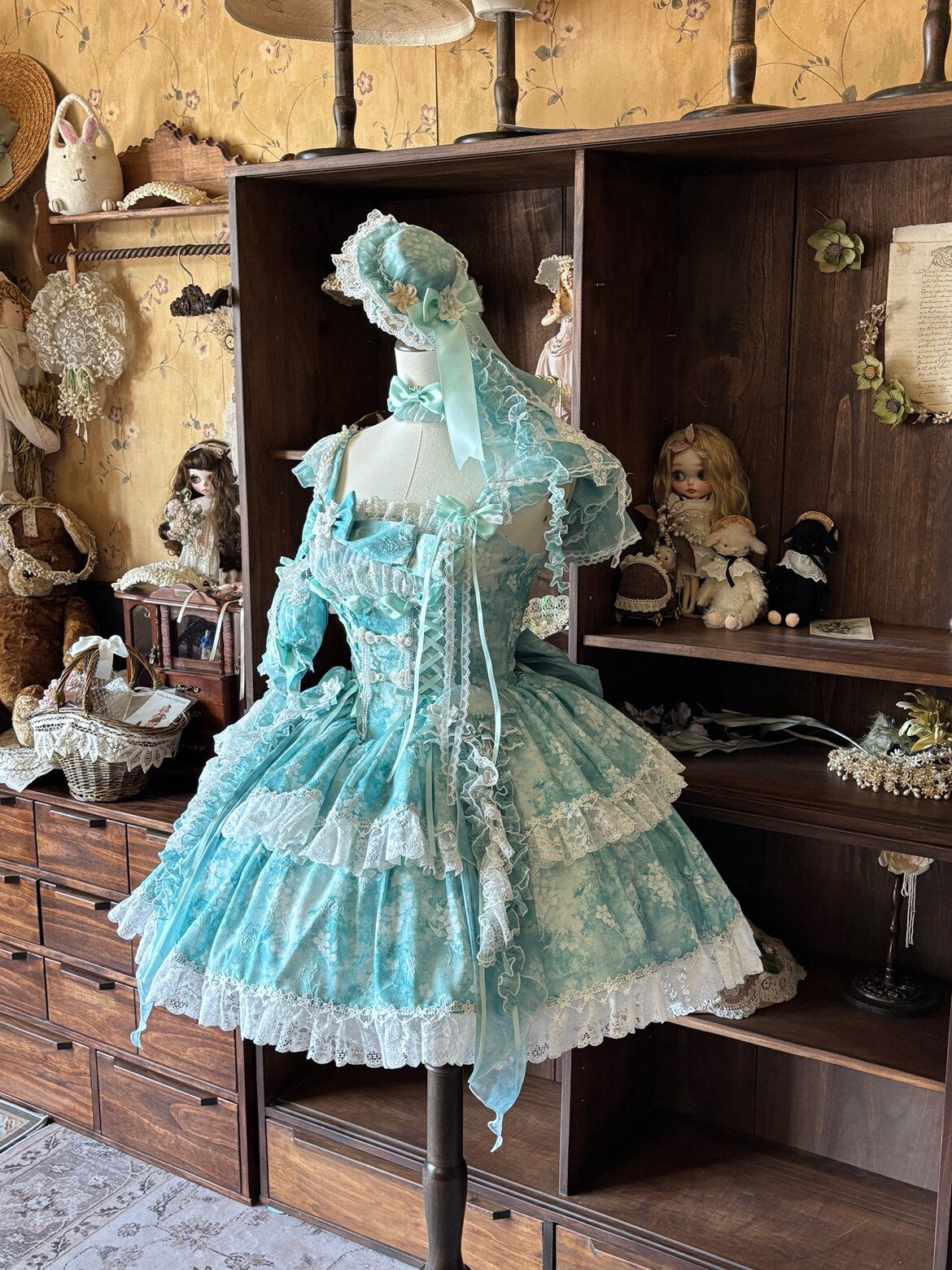 Jellyfish Pear Blossom Daily Lolita Blue JSK Dress