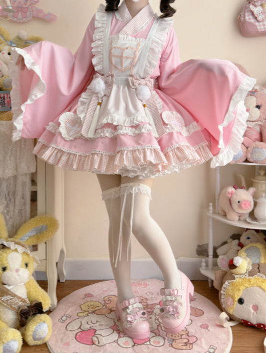 Lolita Sweet Kawaii Maid Dress (4 color)LE1046
