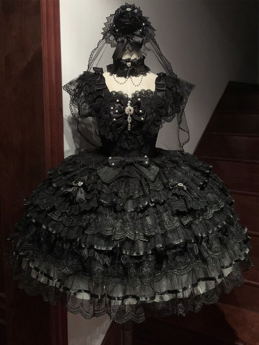 Lolita Ballet Lace Chiffon JSK Dress LS1025