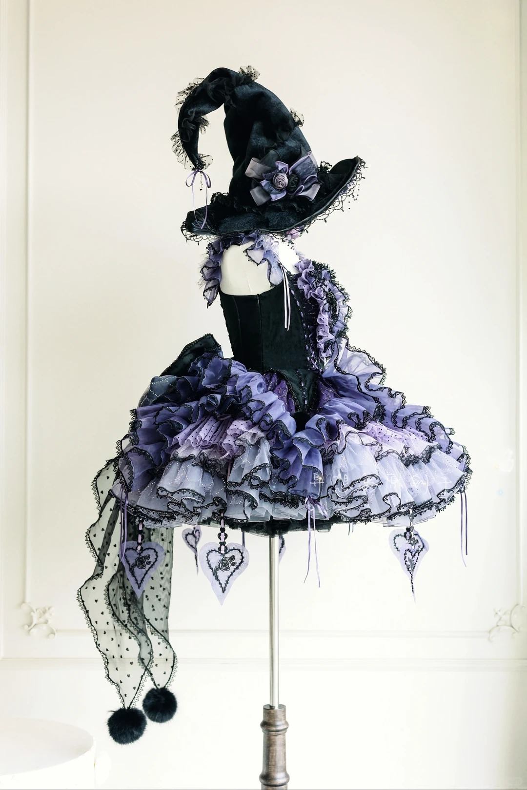 Rock Sweetheart Gothic Sweet Lolita Heart Corset Ruffle Mini Skirt Set