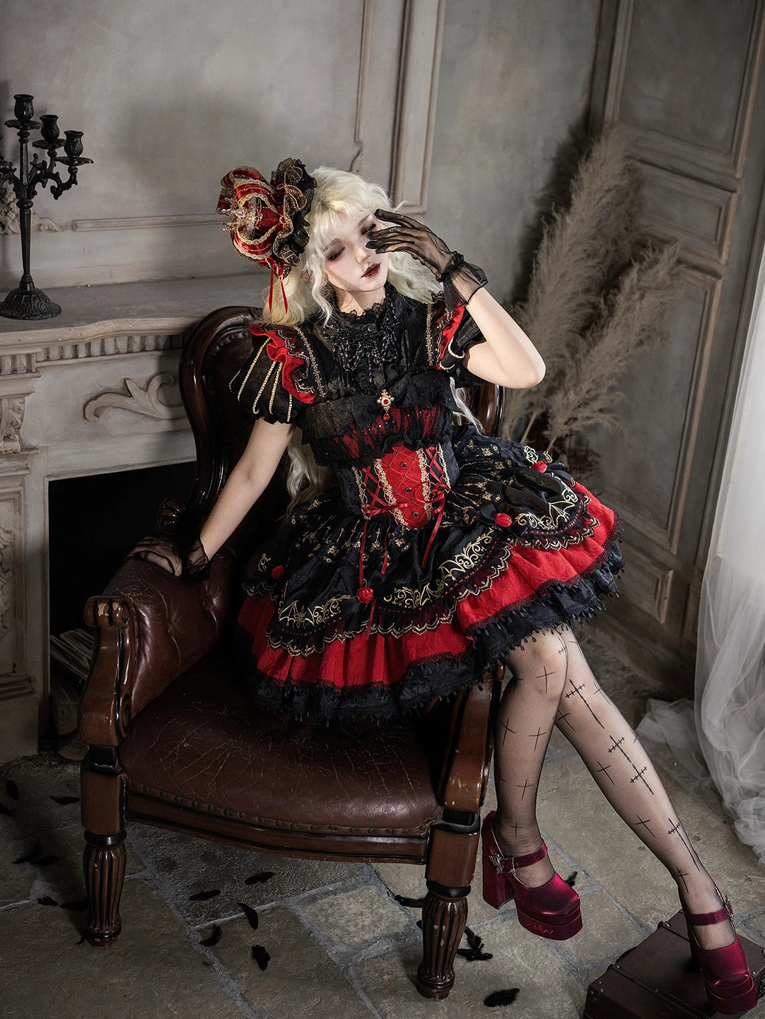 Blood Pact Gorgeous Gothic Style Lolita JSK Dress