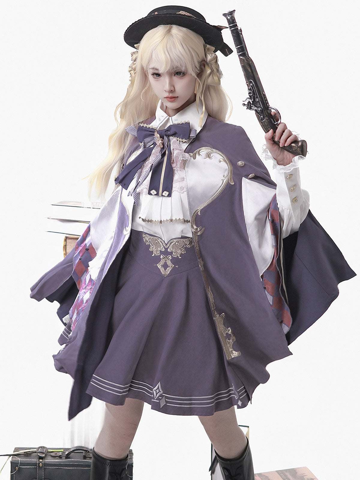 Halloween Knight Lolita European Palace Style Cape Set