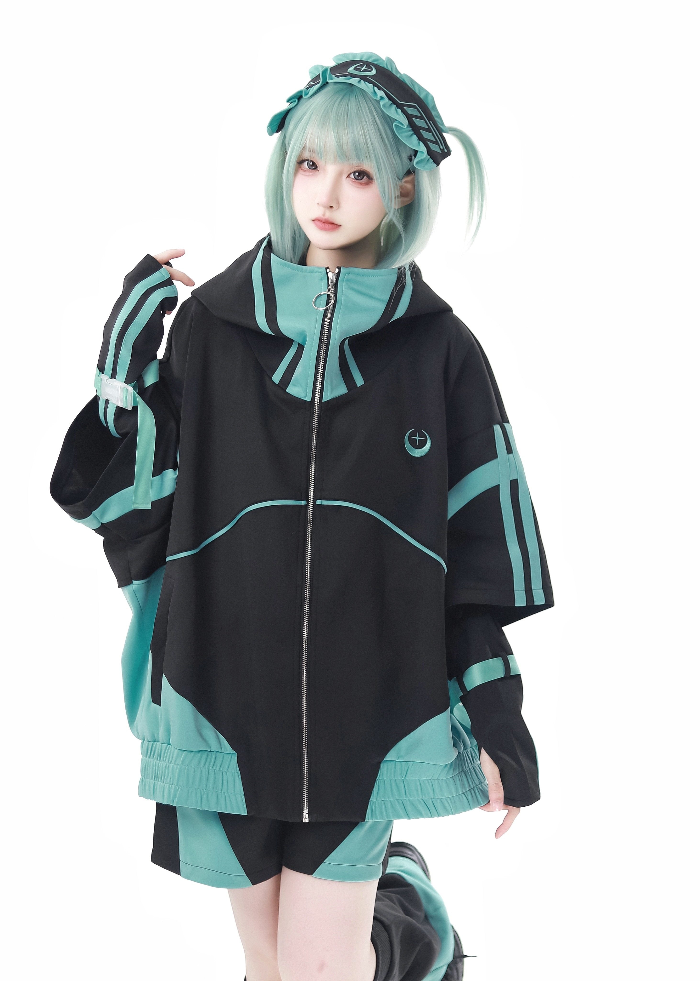 Star Signal Anime Graphic Short-Sleeve Techwear Set
