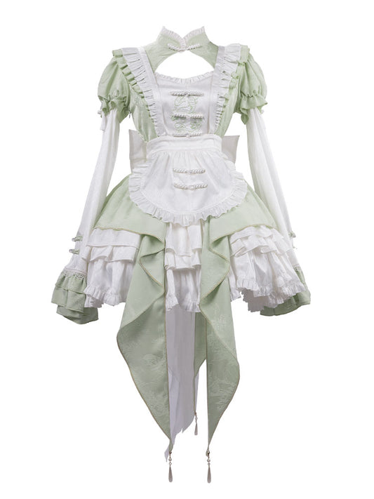 Lolita  Kawaii Embroidered Lace JSK Set LS1012