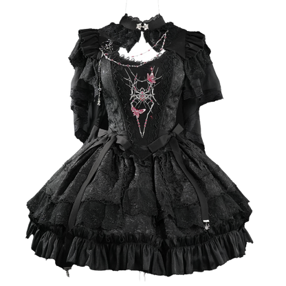 Lolita Punk Spider Dark Style Dress LG1055