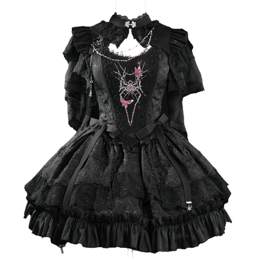 Lolita Punk Spider Dark Style Dress LG1055