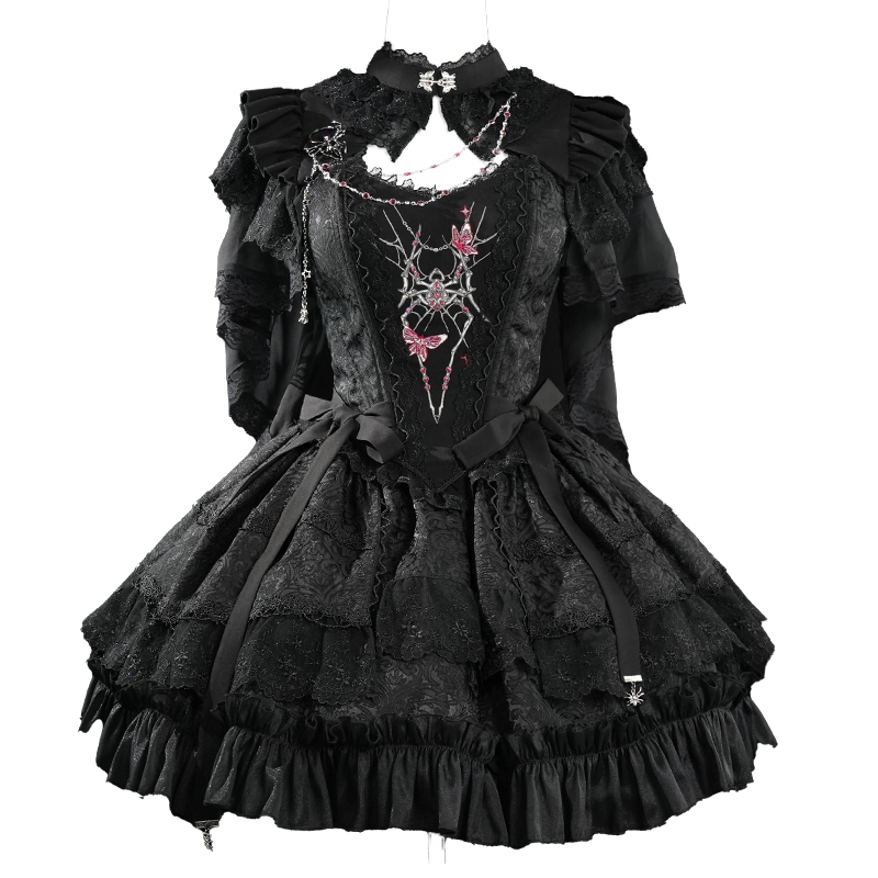 Lolita Punk Spider Dark Style Dress LG1055