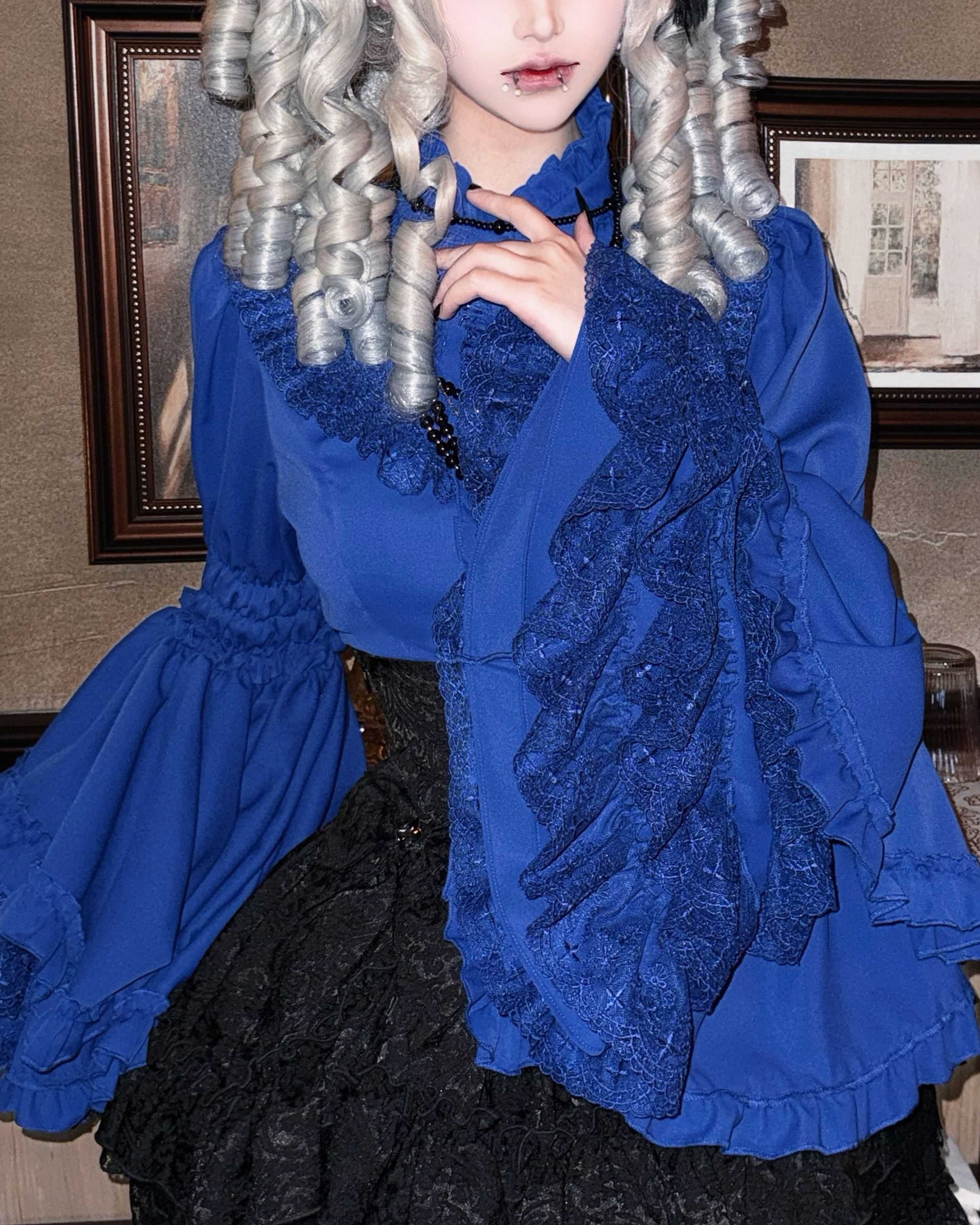 Lolita Gothic Vintage  Hime Sleeve Blouse LE1013