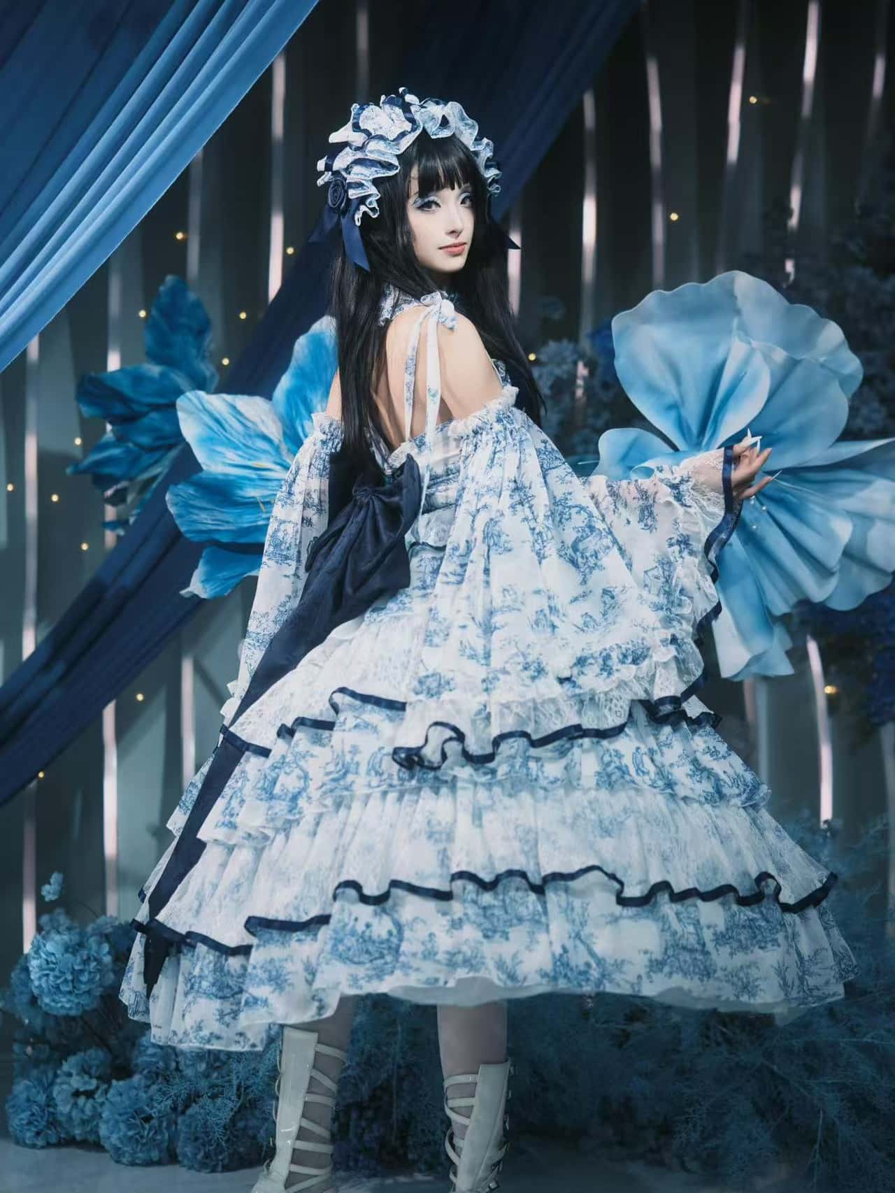 Rainy Celadon Lolita Boned Corset Dress