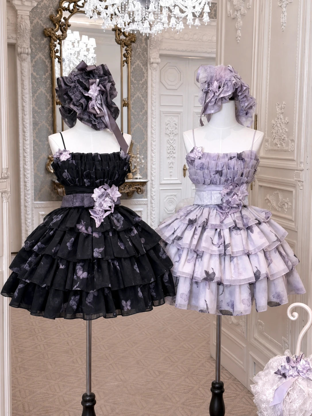 Stained‑Glass Reverie Japanese‑Style Classic Lolita Purple JSK Dress Set