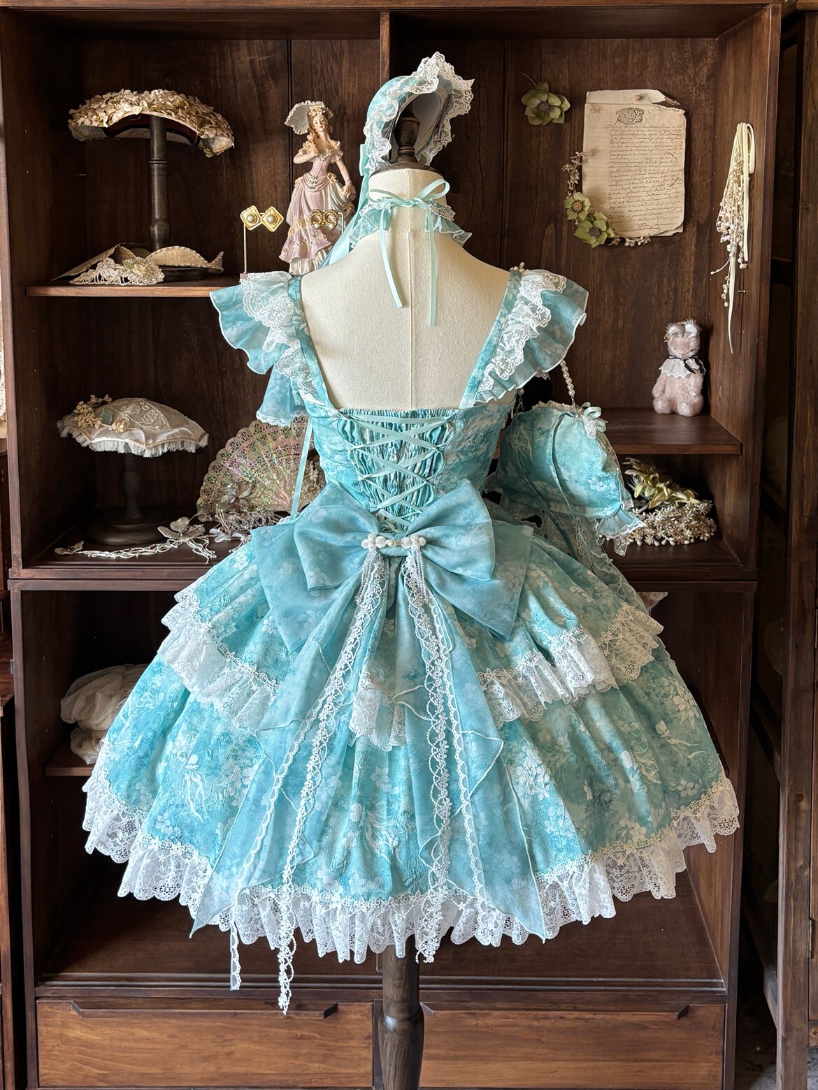 Jellyfish Pear Blossom Daily Lolita Blue JSK Dress