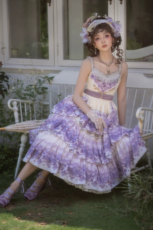 Berry Pie Lolita Print Long / Short JSK Dress