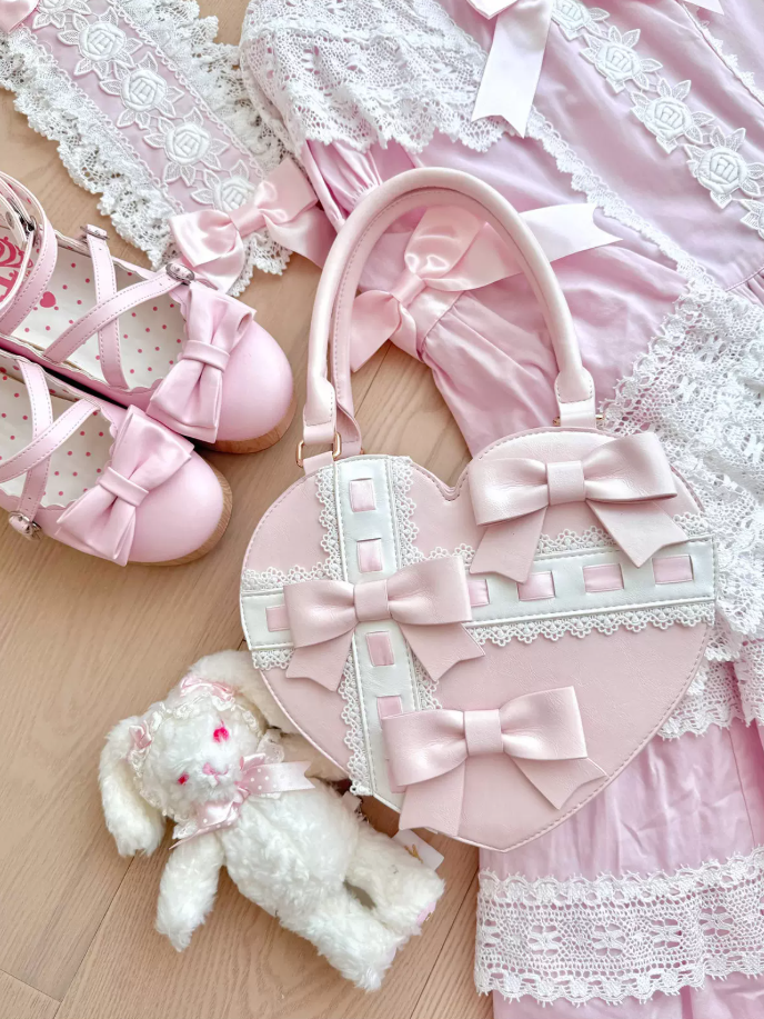Heart Gift Box Lolita Pink & Red Handbag
