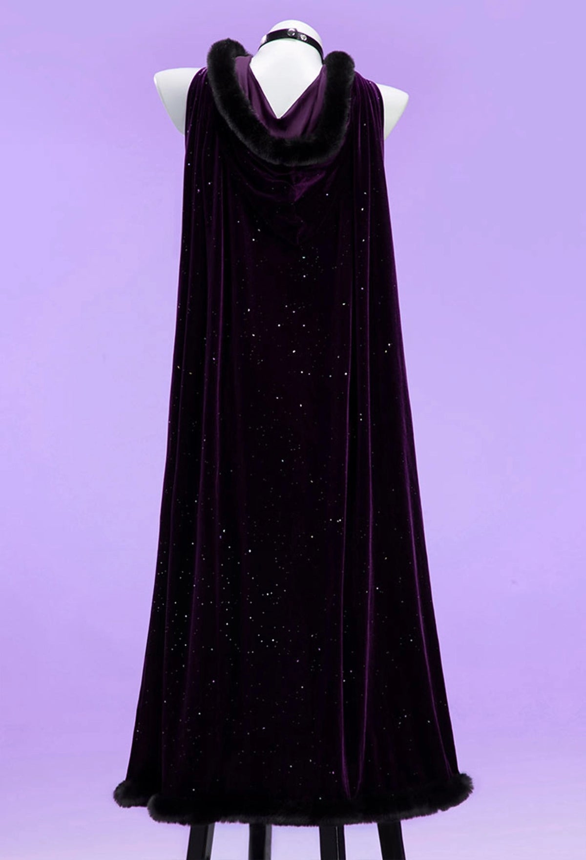Witch Banquet Series Black Purple Velvet Cape Cosplay Costume
