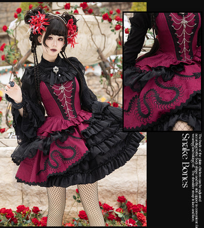 Lolita Dark Gothic Neo-Chinese JSK Dress LG1053