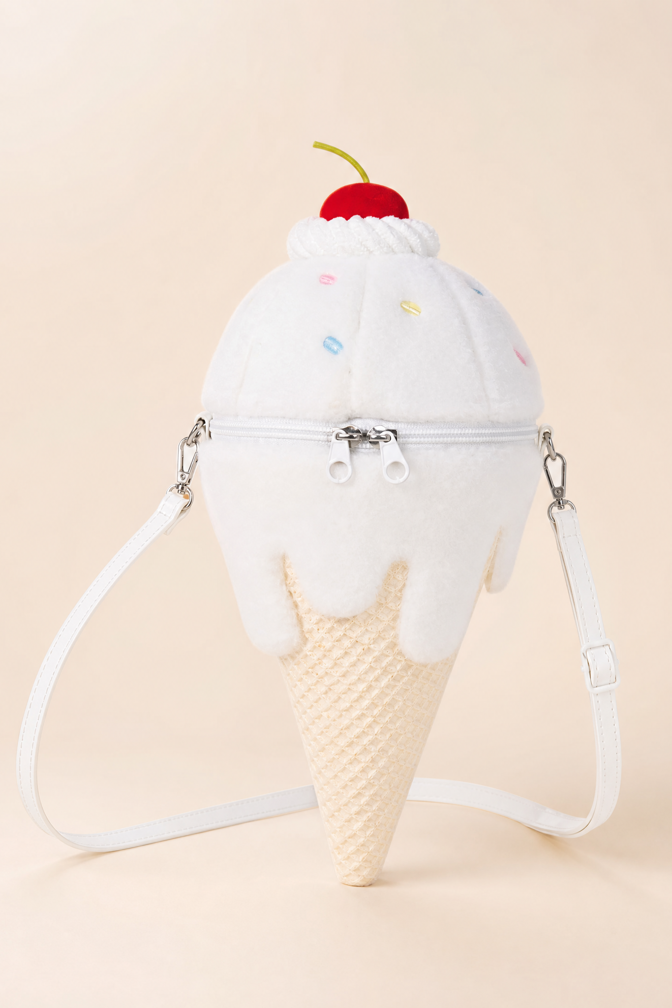 Melting Ice Cream Plush Crossbody Bag