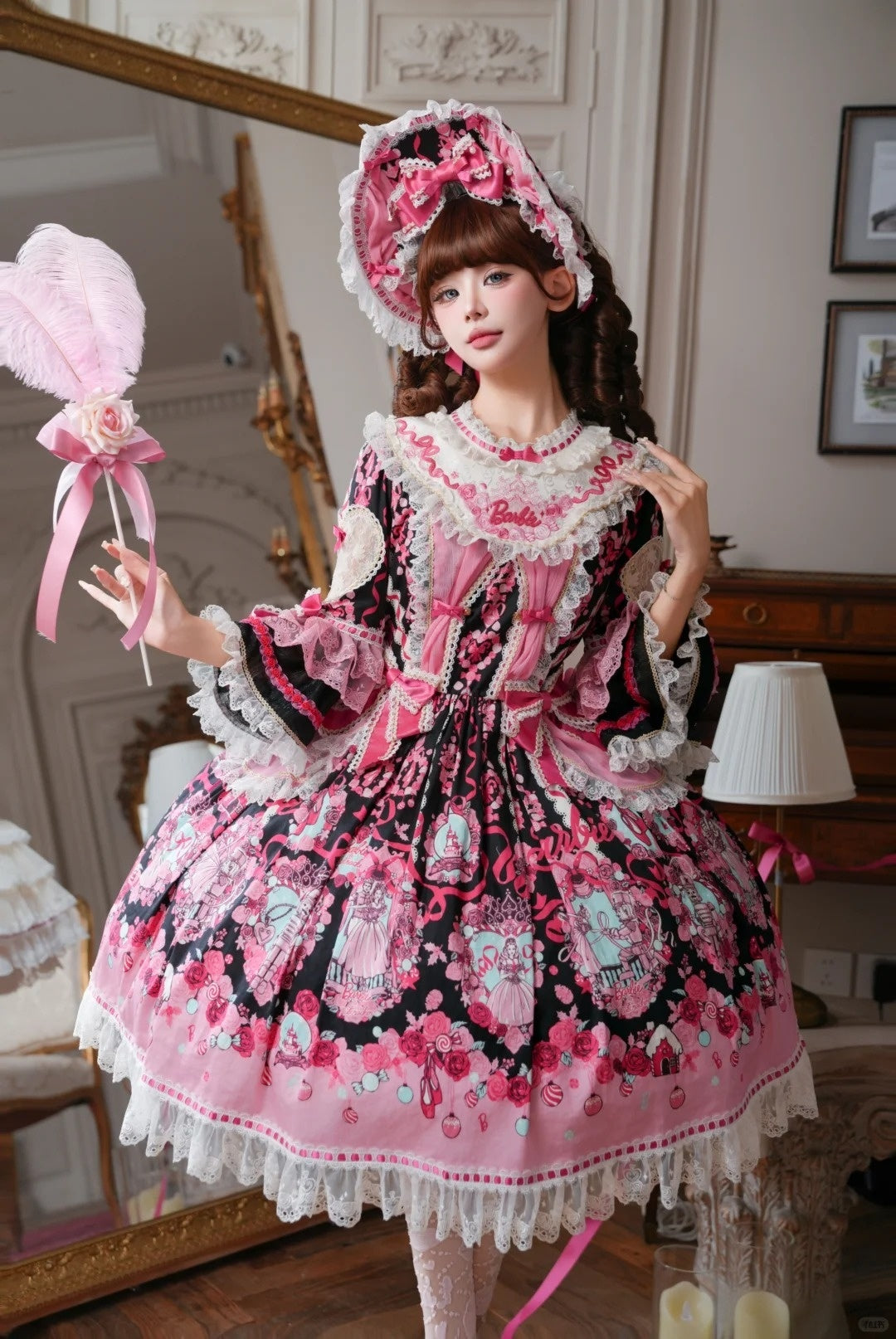 Nutcracker x Barbie Collab Original Lolita Elegant Printed OP Dress