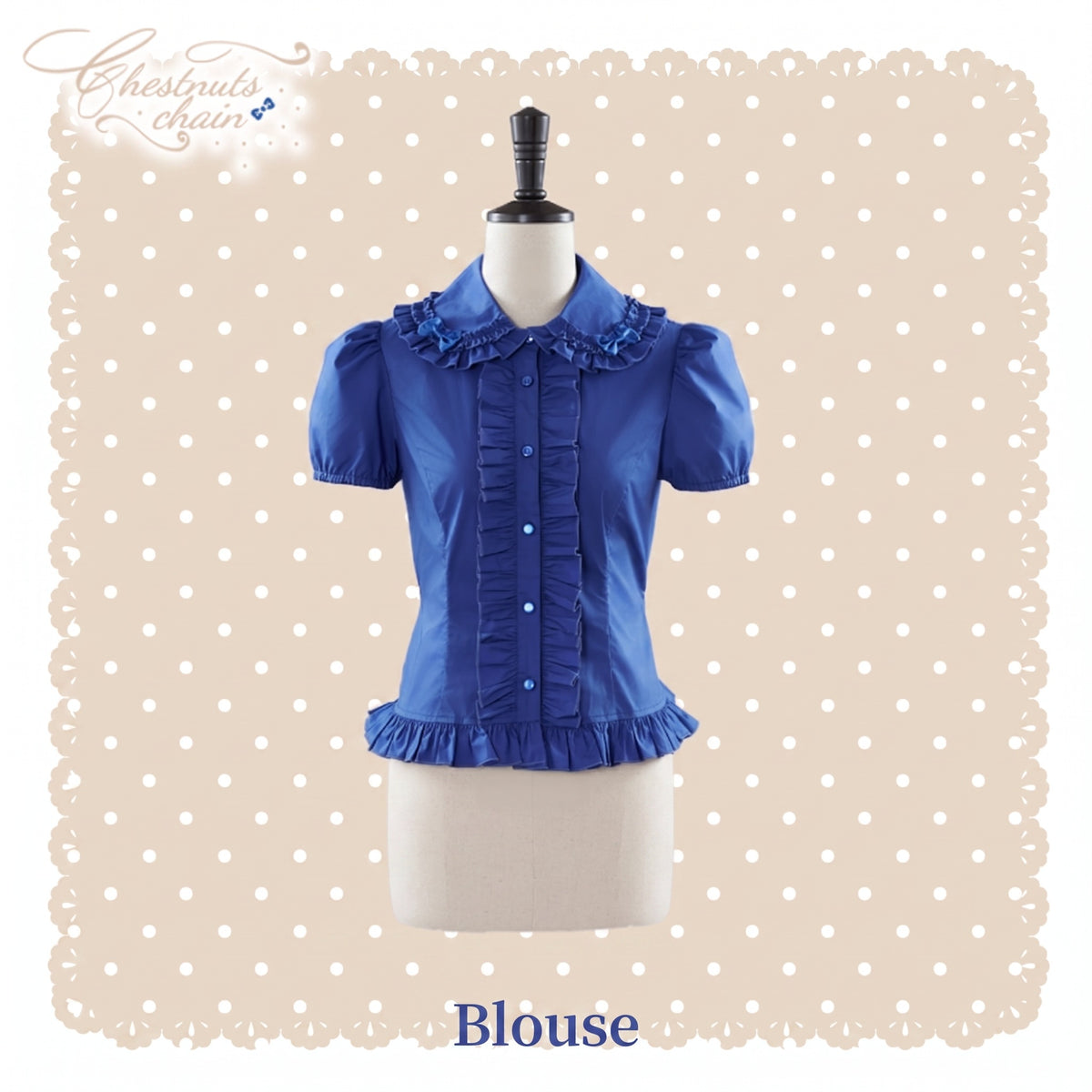 Li Bobo Vintage Polka‑dot Lolita JSK & Blouse Set