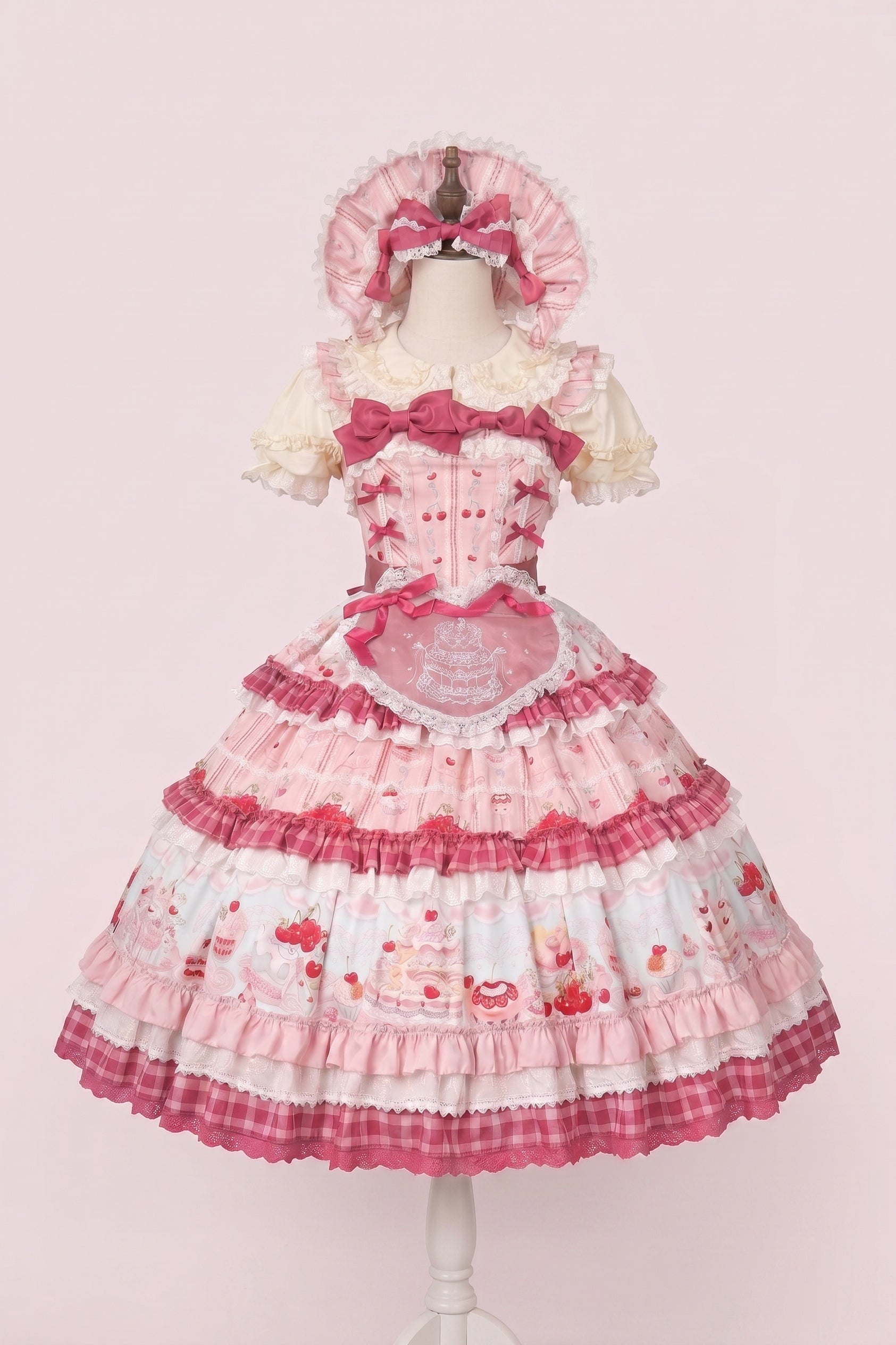 Cherry Cake Lolita Sweet Pink JSK Dress