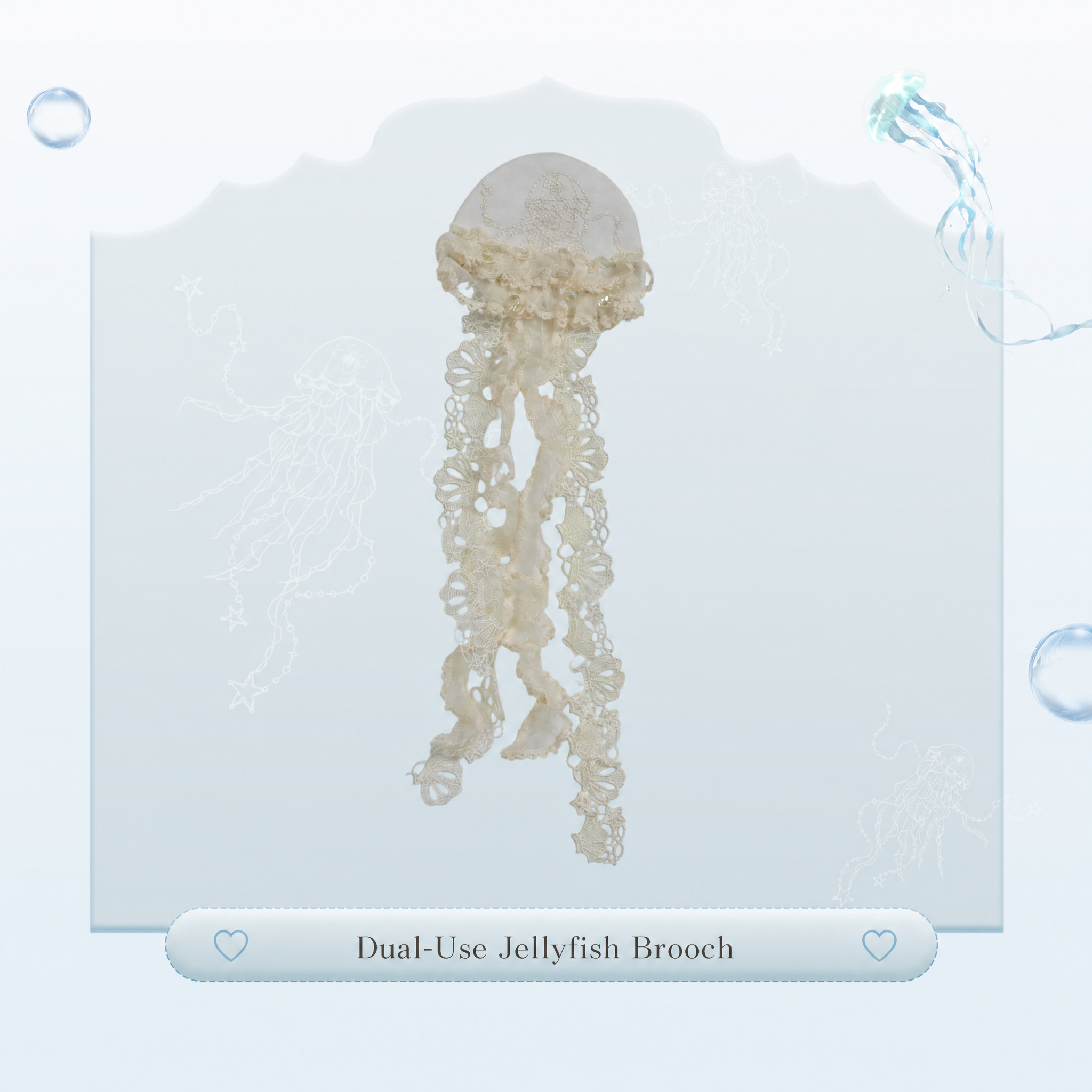 Colored Glaze Jellyfish Lolita Embroidered OP Dress