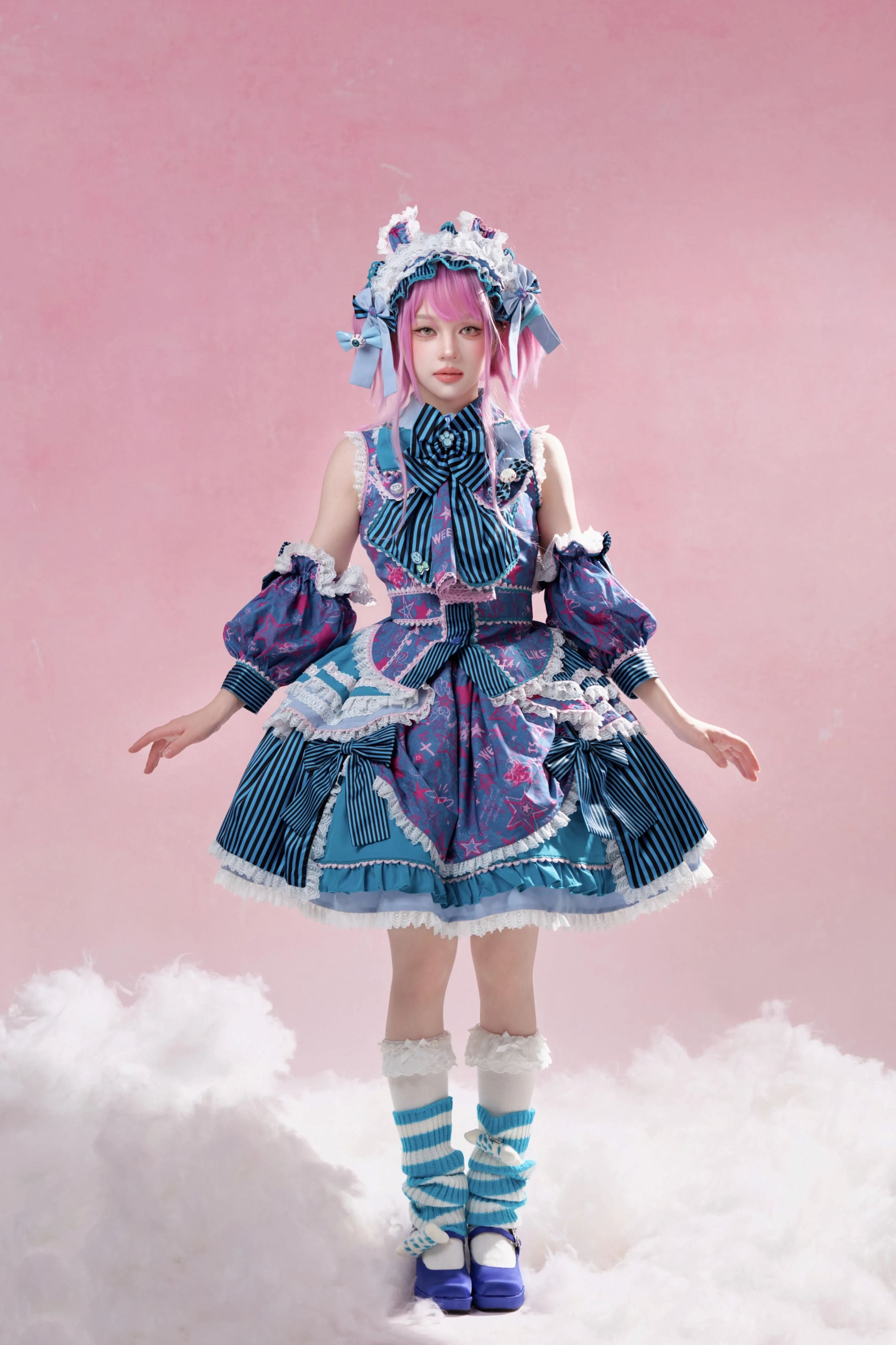 Cyber Sweet Graffiti Party Lolita JSK Full Set