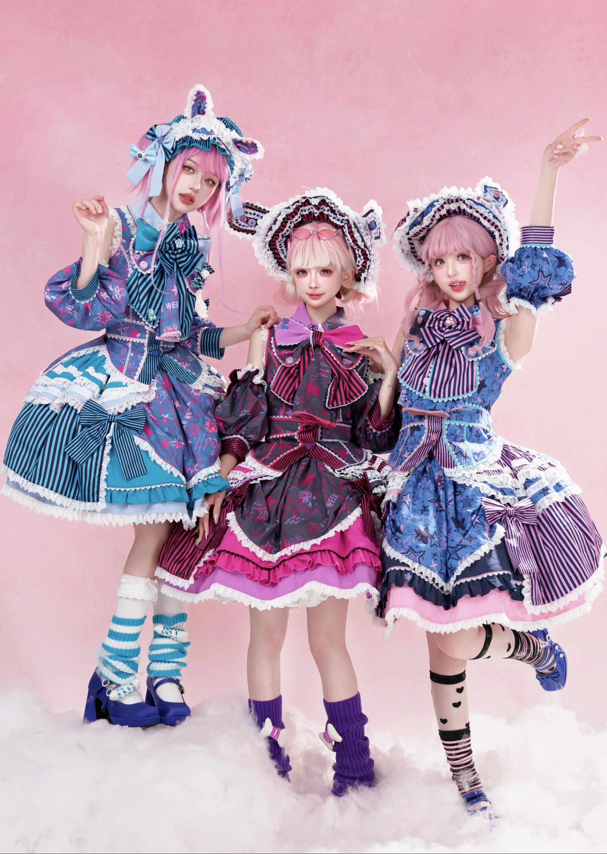 Cyber Sweet Graffiti Party Lolita JSK Full Set