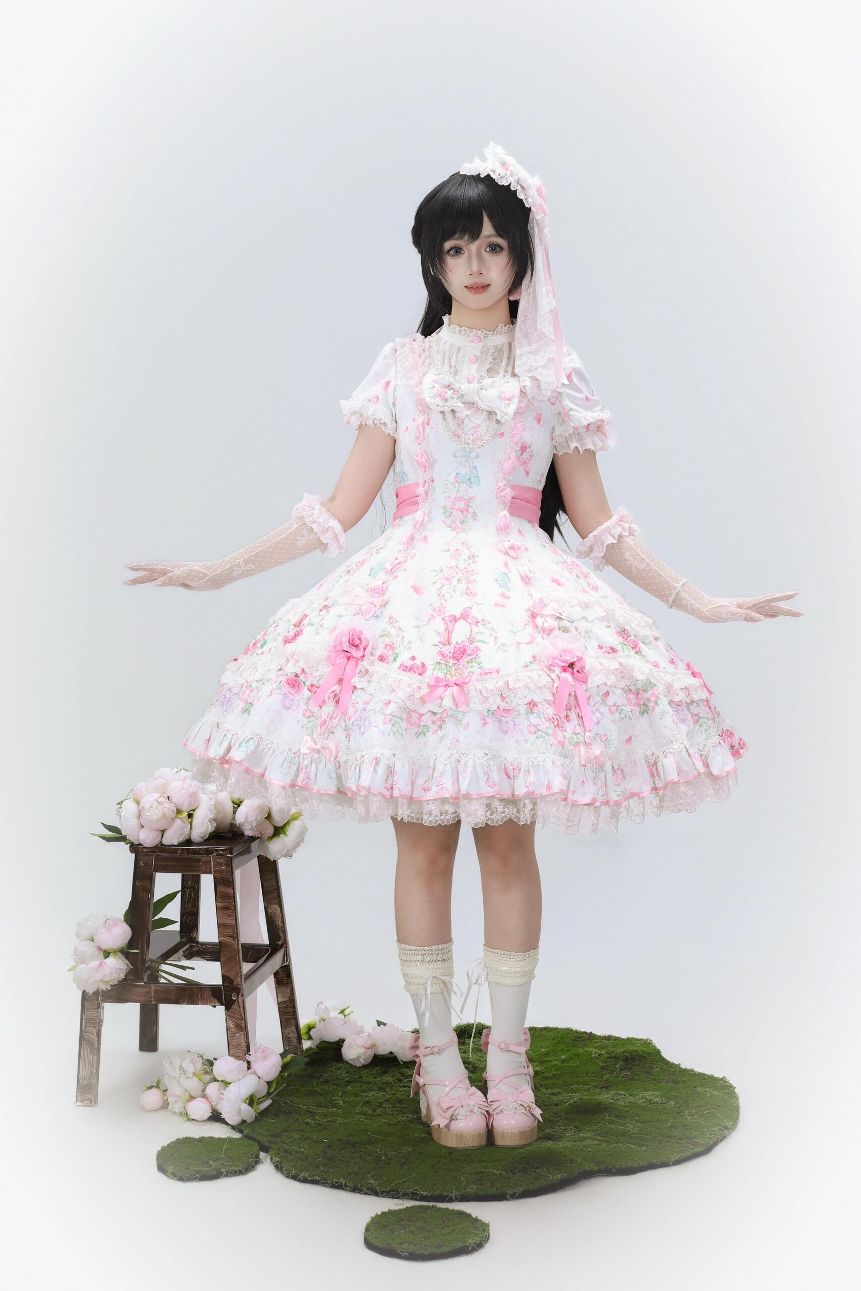 Flower Wall Eternal Vow Classic Sweet Lolita Dress