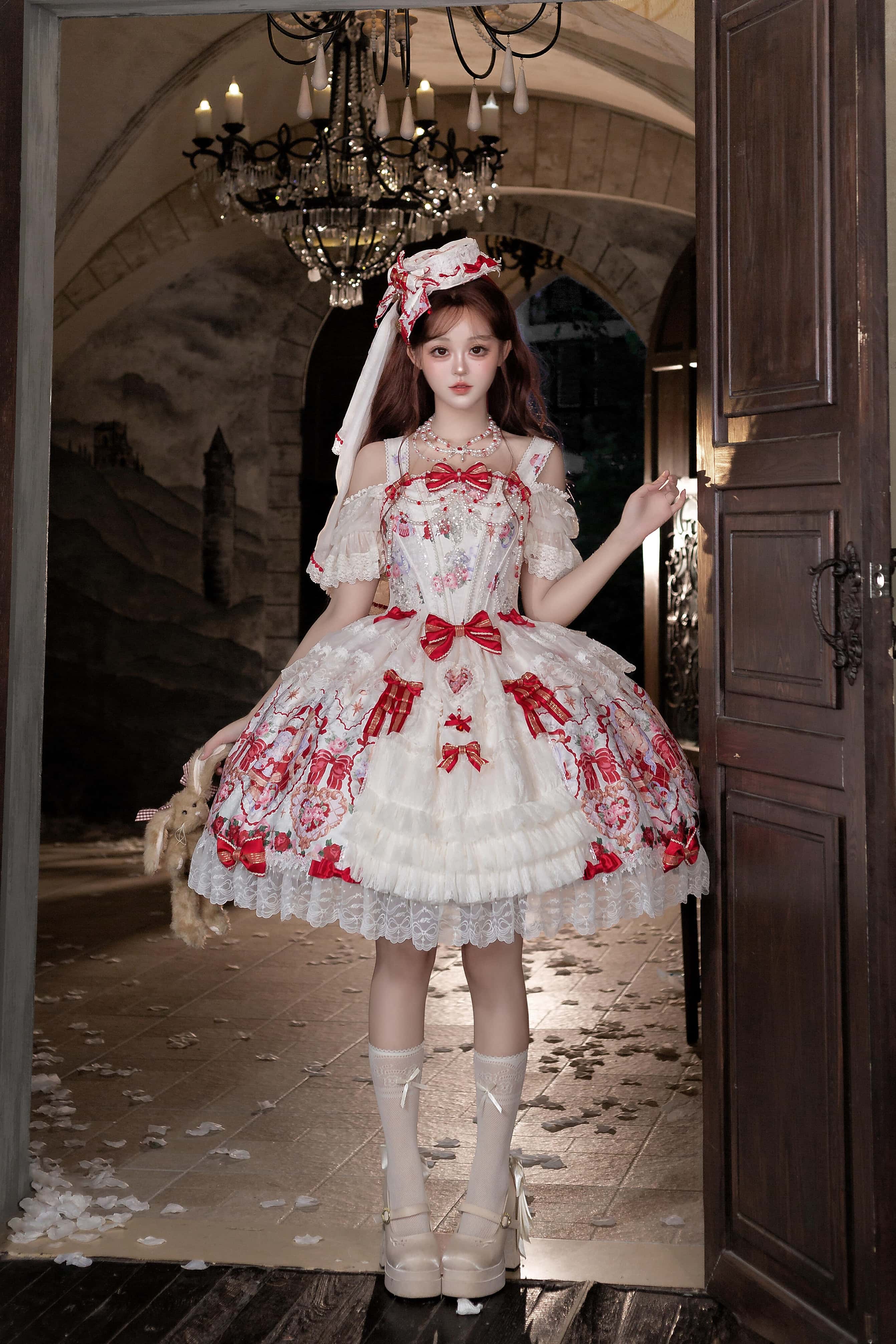 Heart of Venus Vintage Sweet Lace Lolita Princess Dress