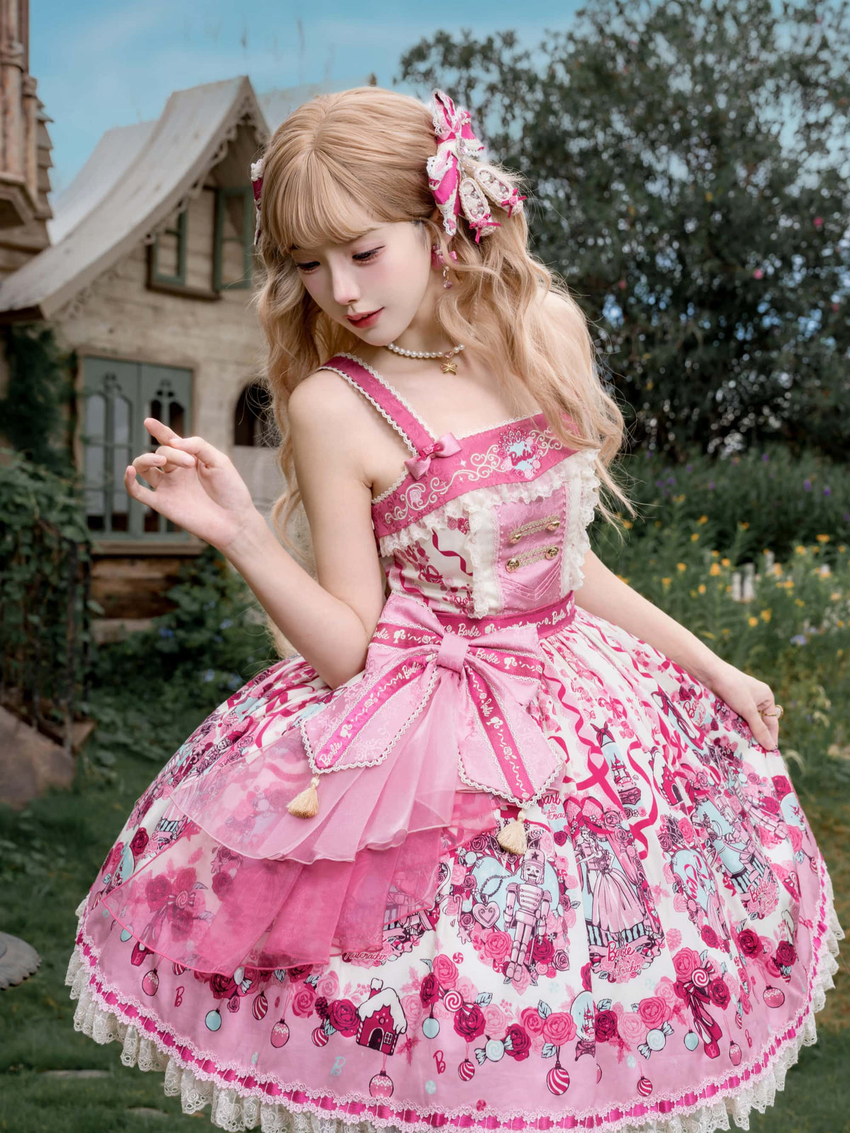 Nutcracker x Barbie Collab Original Lolita Elegant Embroidered JSK Dress