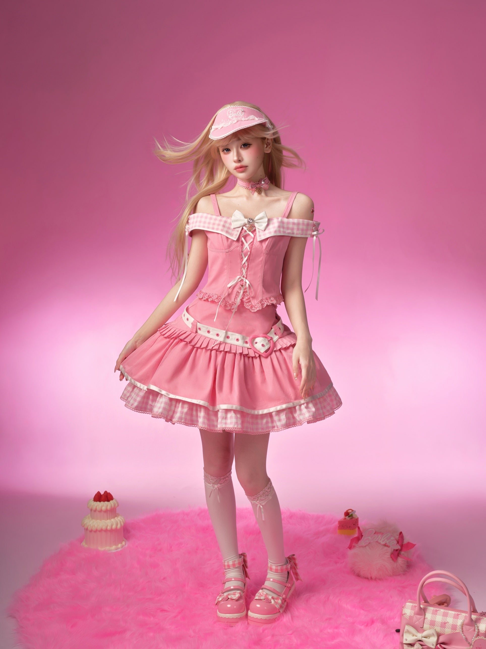 Dreamy Daydream x Barbie Collab Lolita Embroidered Camisole Set