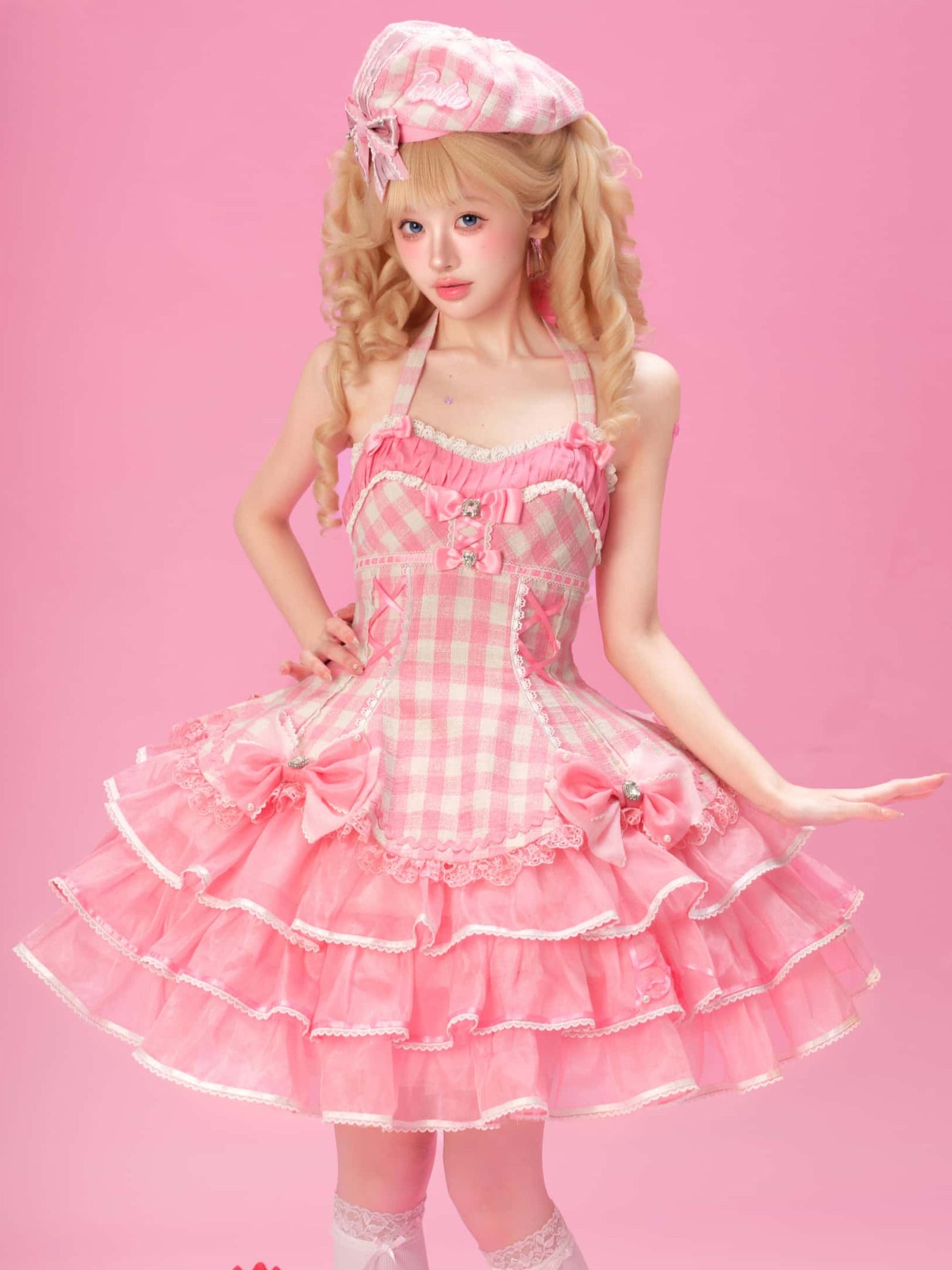 Dreamy Daydream x Barbie Collab Lolita Halter JSK Dress