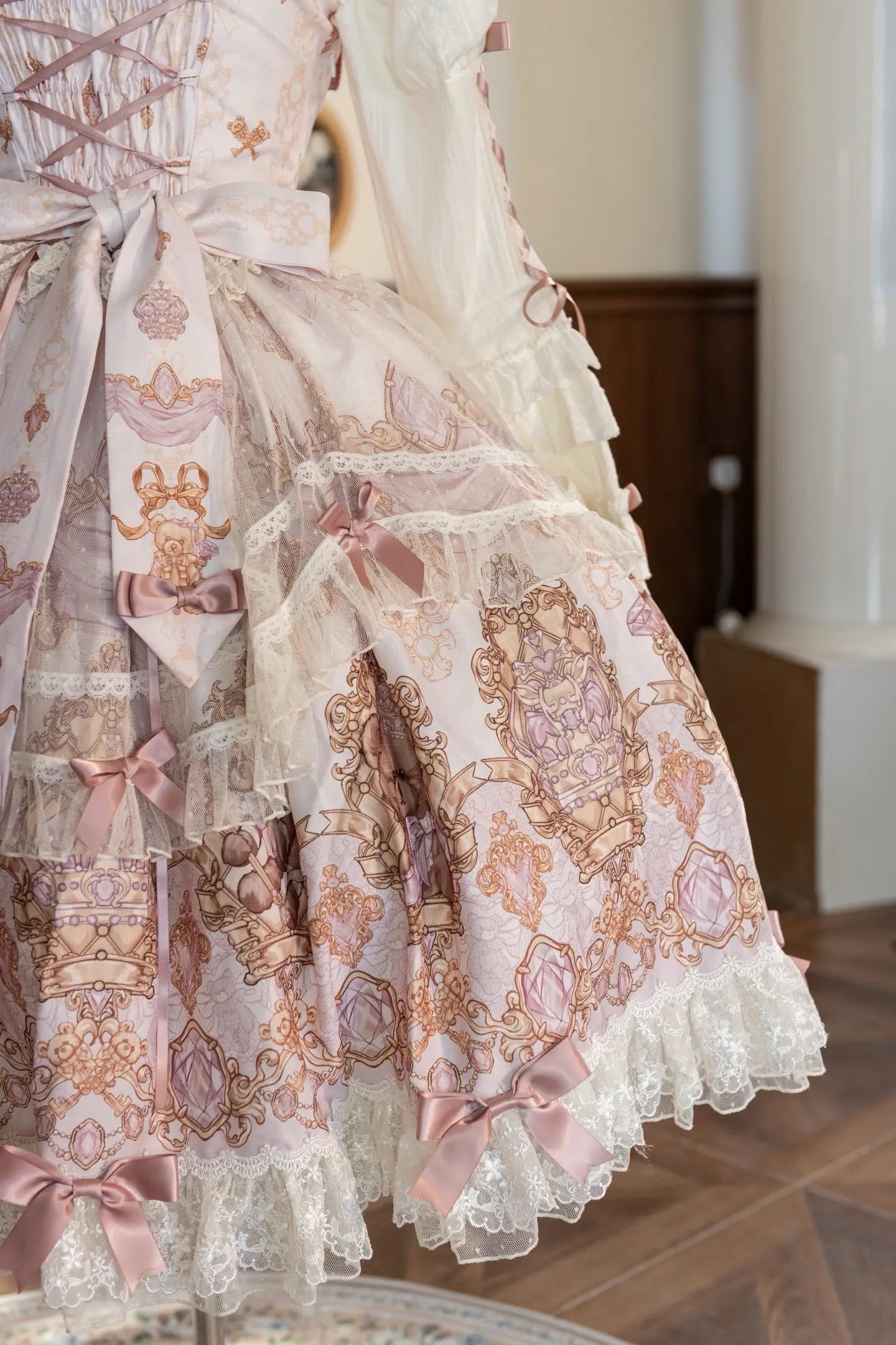 Sweet Ode Bear Lolita Printed Pink JSK