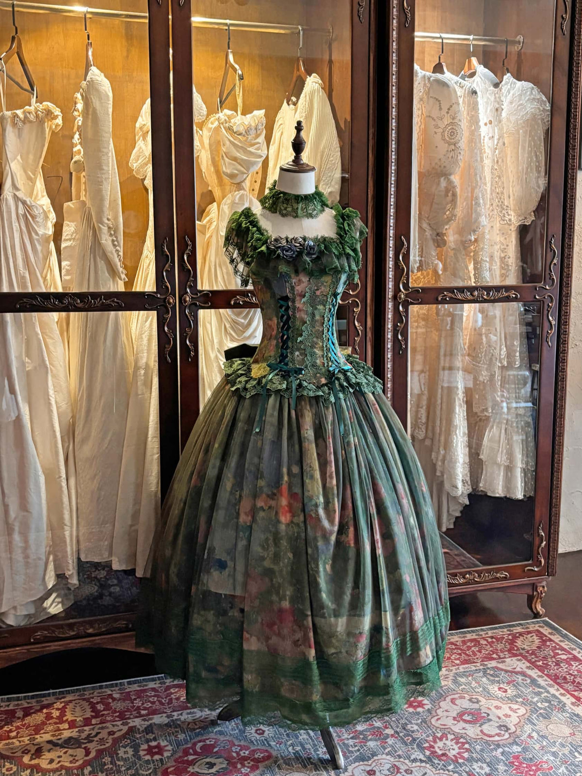 Misty Forest Oil Painting Classic Lolita Low Waist JSK Dress