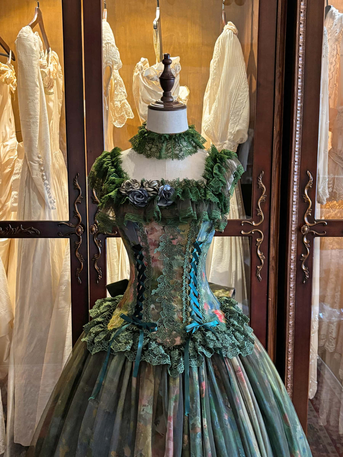 Misty Forest Oil Painting Classic Lolita Low Waist JSK Dress