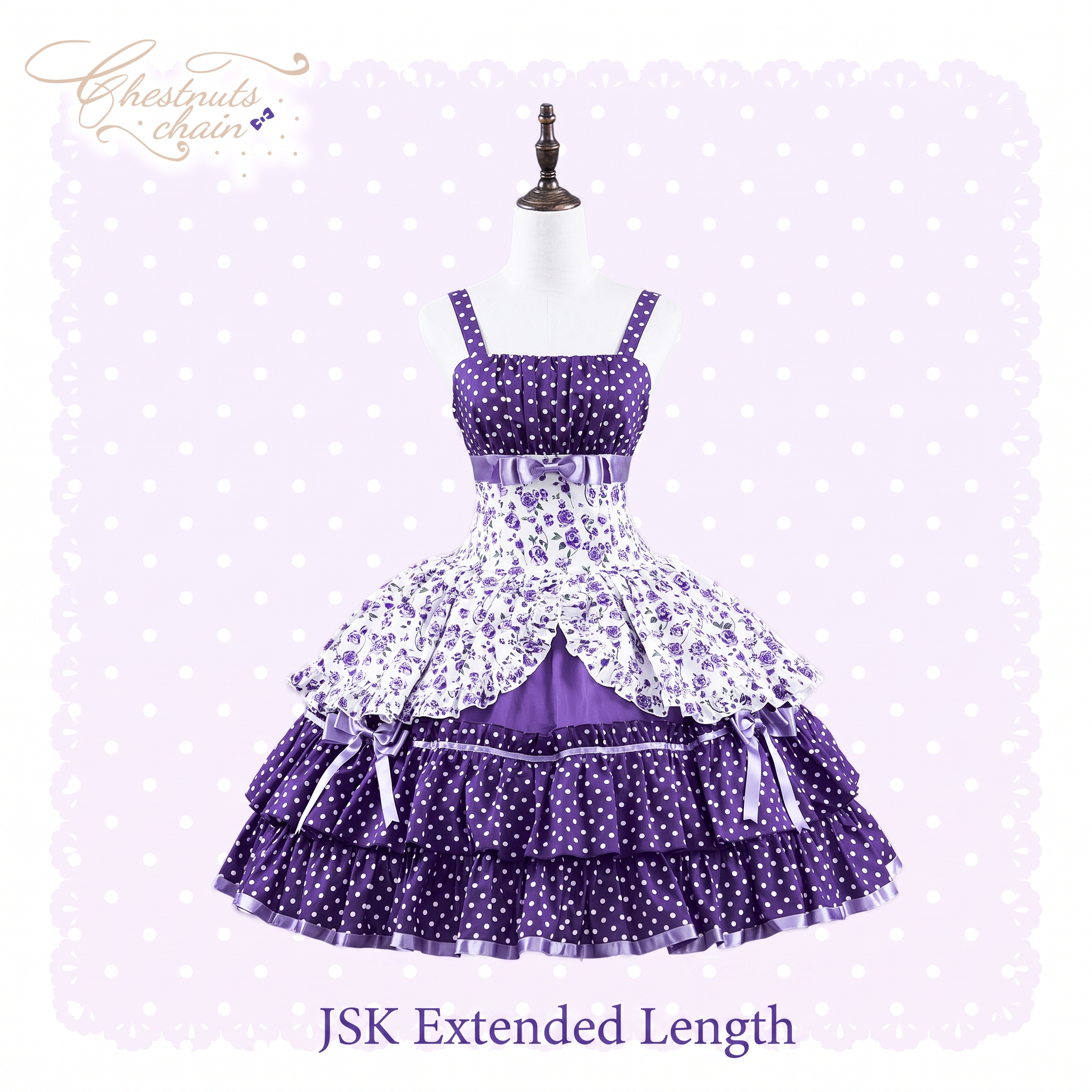 Li Bobo Vintage Polka‑dot Lolita JSK & Blouse Set